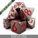 DND DICE Runes of Rage Glow in the Dark Metal Dice Set