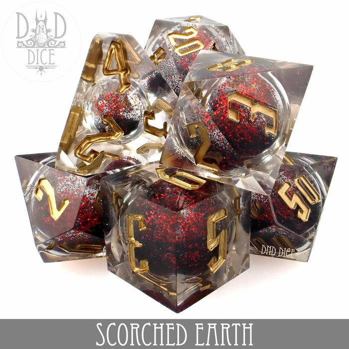 DND DICE Scorched Earth Liquid Core Dice Set