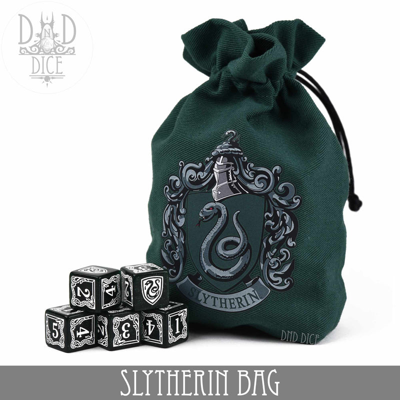 DND DICE Harry Potter - Slytherin Dice Bag & 5D6