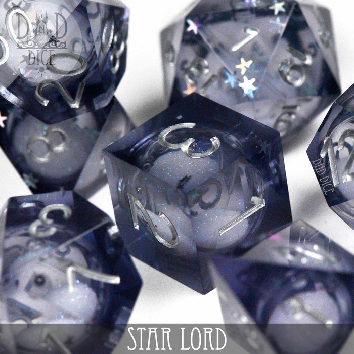 DND DICE Star Lord Handmade Dice Set (Liquid Core)