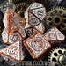 DND DICE Steampunk Clockwork Caramel Dice Set