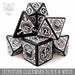 DND DICE Steampunk Clockwork Black Dice Set