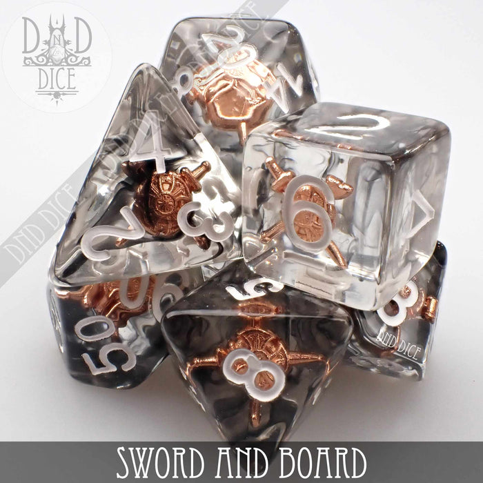 DND DICE Sword and Board Dice Set