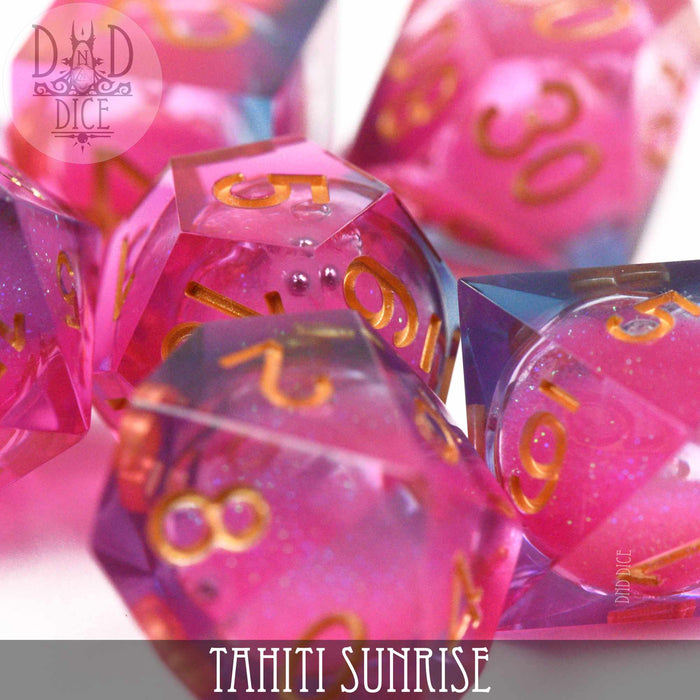 DND DICE Tahiti Sunrise Liquid Core Dice Set