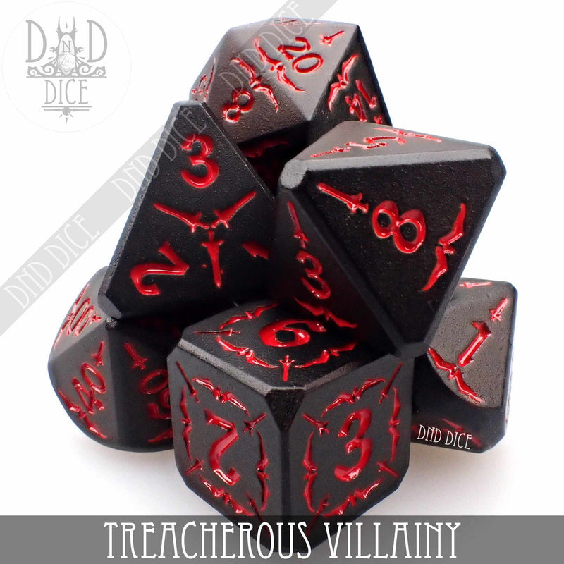 DND DICE Treacherous Villainy Metal Dice Set