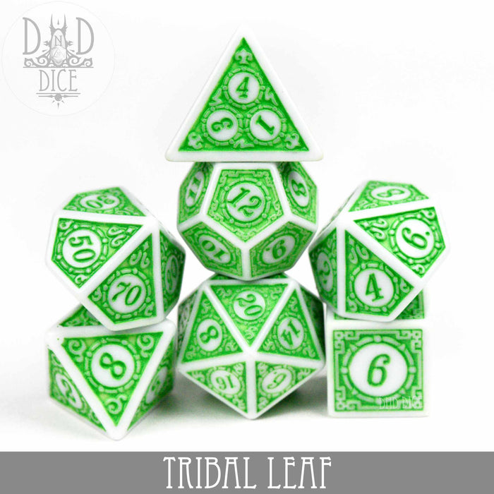 DND DICE Tribal Leaf Dice Set