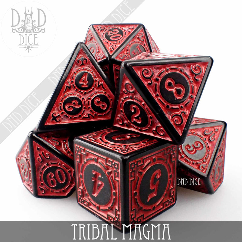 DND DICE Tribal Magma Dice Set