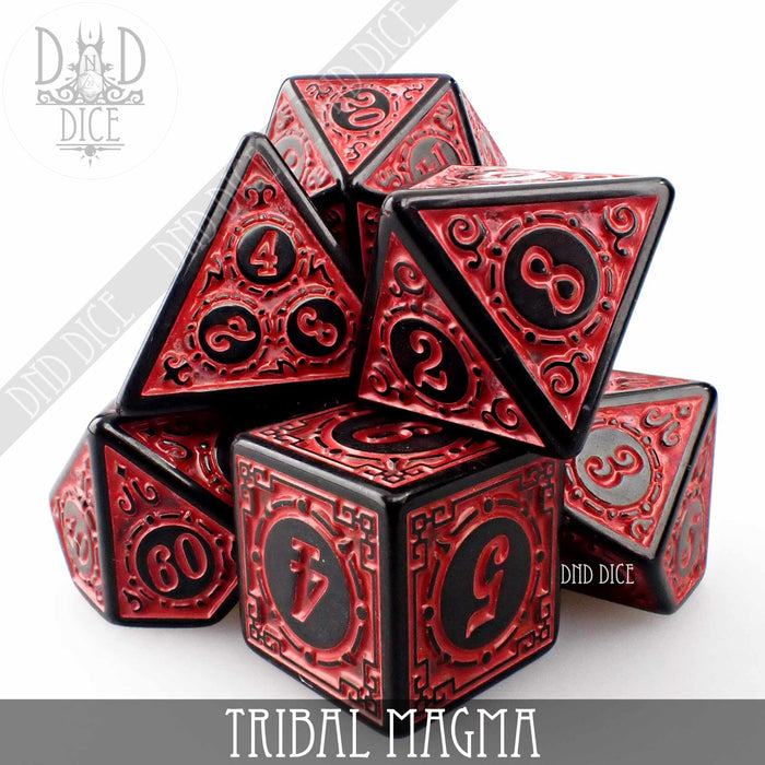 DND DICE Tribal Magma Dice Set