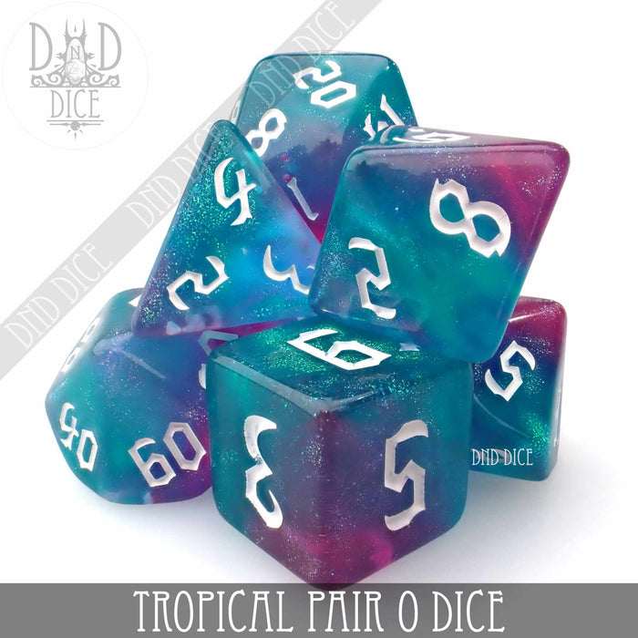 DND DICE Tropical Pair O Dice Set