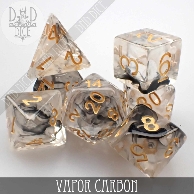 DND DICE Vapor Carbon Dice Set