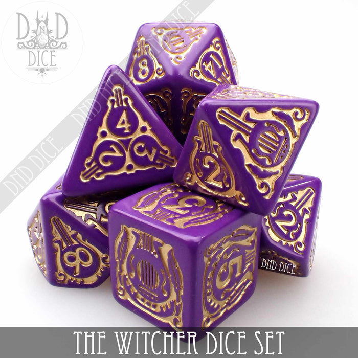 DND DICE The Witcher Dice Set and Coin - Dandelion / Jaskier