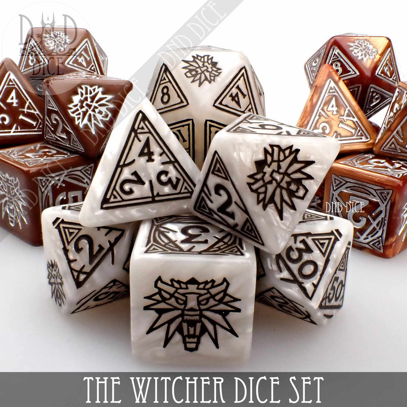 DND DICE The Witcher Dice Set and Coin - Geralt