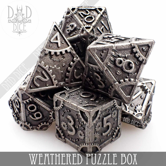 DND DICE Puzzle Box Metal Dice Set (2 Colors)
