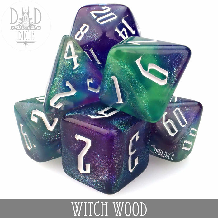 DND DICE Witch Wood Dice Set