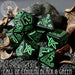 DND DICE Call of Cthulhu Black & Green Dice Set