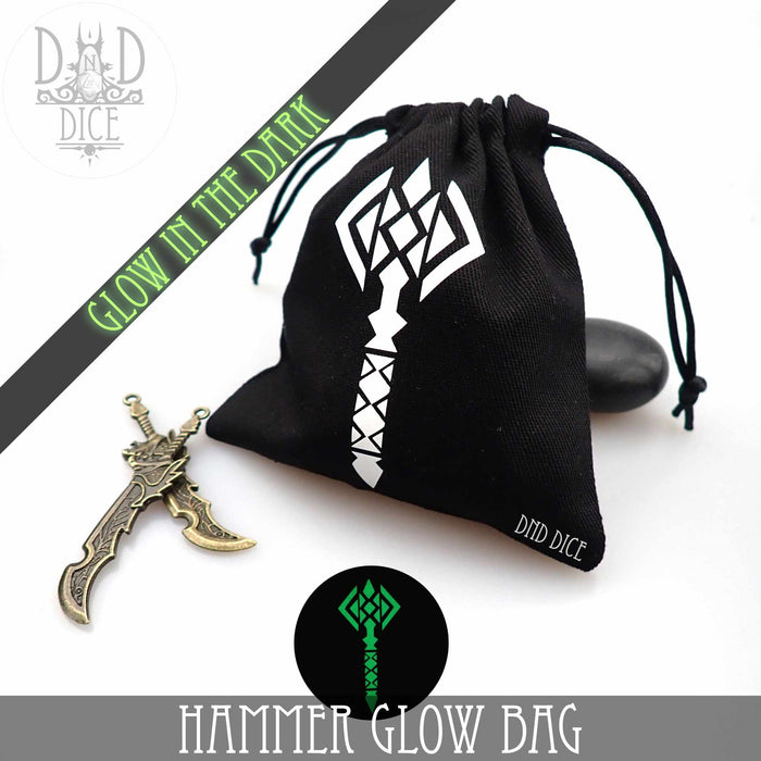 DND DICE Hammer Glow In The Dark Dice Bag