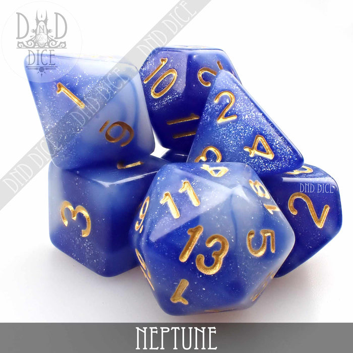 DND DICE Neptune Galaxy Dice Set