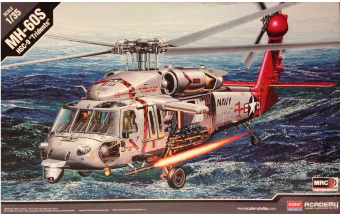 ACADEMY 12120 1/35 USN Sikorsky MH-60S HSC-9 "Tridents" Model Helicopter Kit