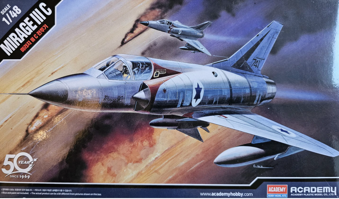 ACADEMY 12247 1/48 Mirage III C Jet Model Aircraft Kit