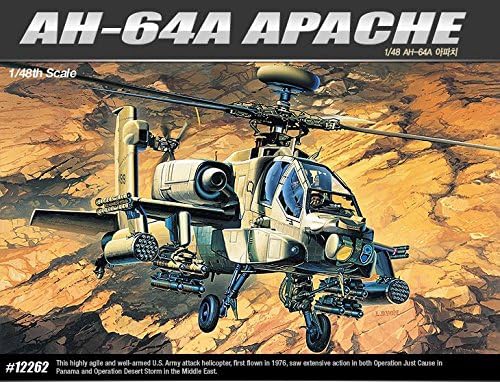 ACADEMY 12262 1/48 US AH-64A Apache Model Helicopter Kit