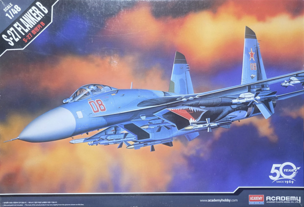 ACADEMY 12270 1/48 Su-27B Flanker B Jet Model Aircraft Kit
