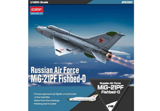 ACADEMY 12320 1/48 Russian Air Force MiG-21PF Fishbed-D Model Aircraft Kit