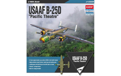 ACADEMY 12328 1/48 USAAF B-25D "Pacific Theatre" Model Aircraft Kit
