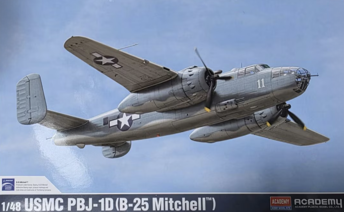 ACADEMY 12334 1/48 USMC PBJ-1D (B-25 Mitchell) Model Aircraft Kit