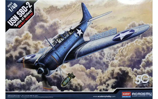 ACADEMY 12335 1/48 USN SBD-2 Danutless "Midway" Model Aircraft Kit