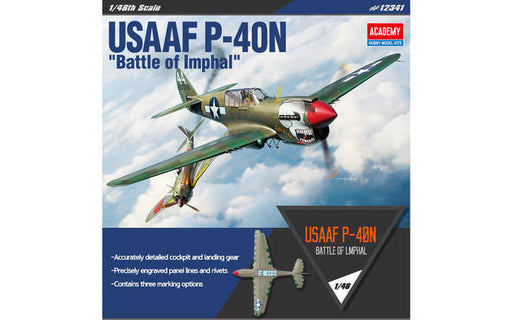 ACADEMY 12341 1/48 USAAF P-40N Warhawk "Imphal" Model Aircraft Kit