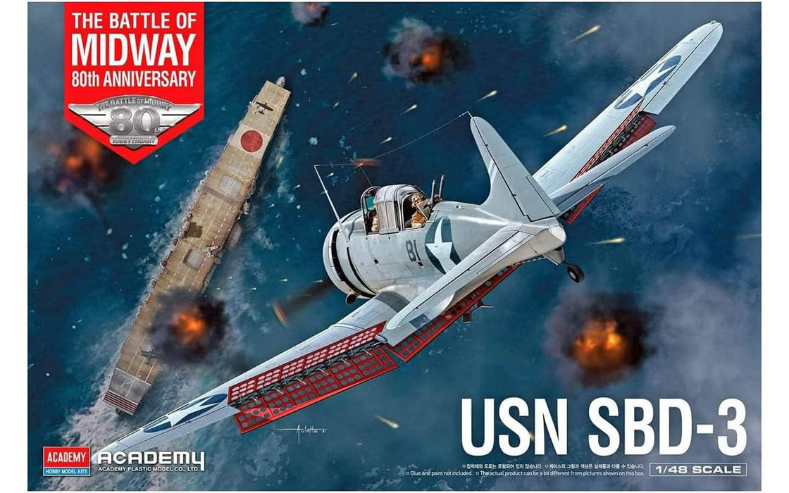 ACADEMY 12345 1/48 USN SBD-3 Model Aircraft Kit (The Battle of Midway 80th Anniversary)