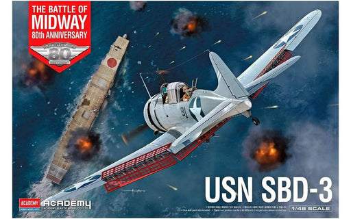ACADEMY 12345 1/48 USN SBD-3 Model Aircraft Kit (The Battle of Midway 80th Anniversary)