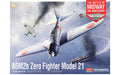 ACADEMY 12352 1/48 Mitsubishi A6M2b Zero Fighter Model 21 Model Aircraft Kit (The Battle of Midway 80th Anniversary)