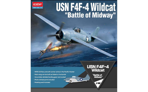 ACADEMY 12355 1/48 USN F4F-4 Wildcat "Midway" Model Aircraft Kit
