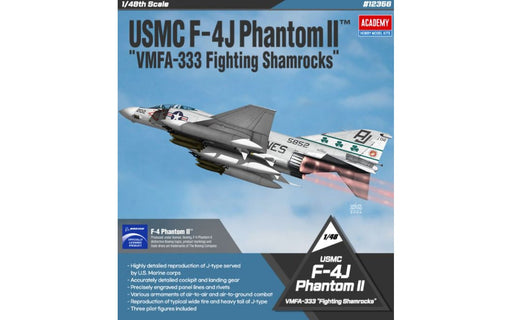 ACADEMY 12356 1/48 F-4J Phantom II 'Shamrocks' Model Aircraft Kit
