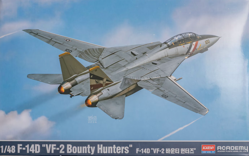 ACADEMY 12370 1/48 F-14D Tomcat "Bounty Hunters" Model Aircraft Kit