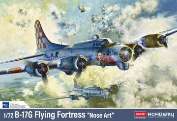 ACADEMY 12414 1/72 Boeing B-17G Flying Fortress Model Aircraft Kit "Special Nose Art Edition"