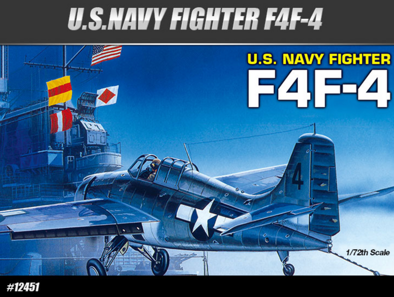 ACADEMY 12451 1/72 U.S. Navy Fighter F4F-4 Wildcat Model Aircraft Kit