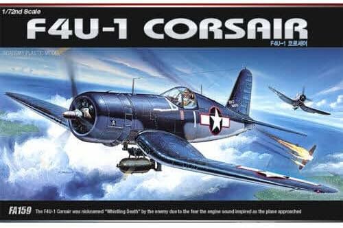 ACADEMY 12457 1/72 F4U-1 Corsair Fighter Airplane