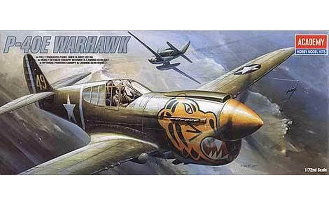 ACADEMY 12468 1/72 Curtiss P-40E Warhawk Fighter Model Aircraft Kit