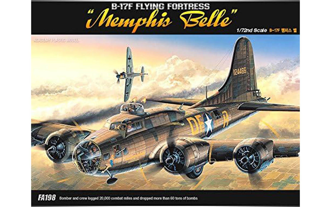 ACADEMY 12495 1/72 B-17F “Memphis Belle” Plastic Model Aircraft Kit