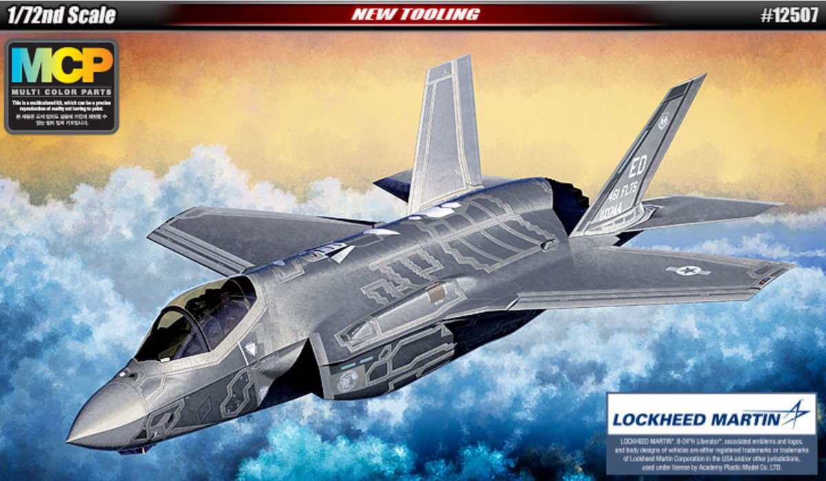 ACADEMY 12507 1/72 USAF F-35A Joint Strike Fighter MCP Model Aircraft Kit