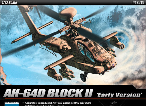 ACADEMY 12514 1/72 AH-64D Block II Helicopter Model Kit