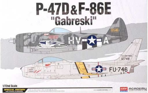 ACADEMY 12530 1/72 P-47D & F-86E "Gabreski" Model Aircraft Kit
