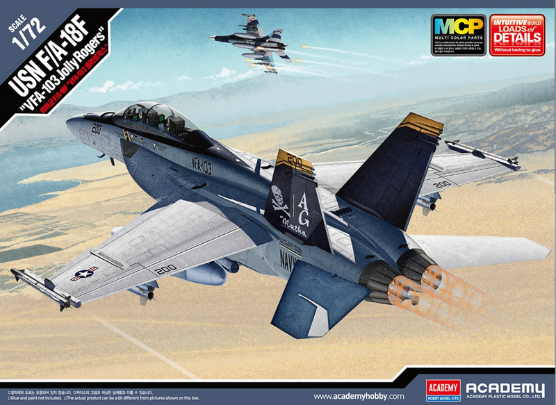 ACADEMY 12535 1/72 F/A-18F USN VFA-103 Jolly Rogers MCP Model Kit