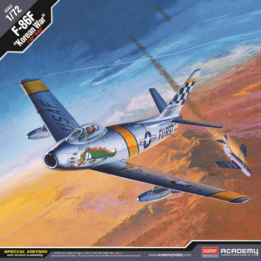 ACADEMY 12546 1/72 F-86F Korean War Jet Model Kit