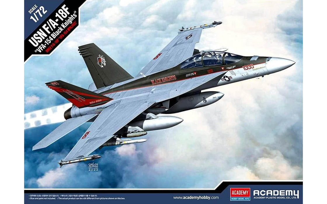 ACADEMY 12577 1/72 USN F/A-18F Super Hornet 'Black Knights' Model Kit