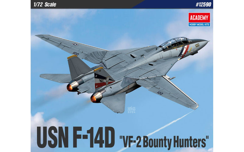 ACADEMY 12590 1/72 F-14D Super Tomcat 'Bounty Hunters' Model Aircraft Kit