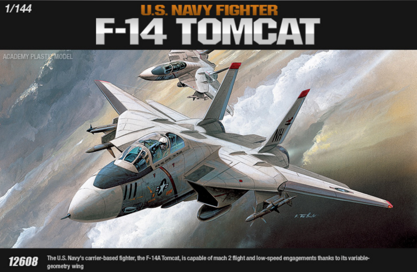 ACADEMY 12608 1 144 Grumman F 14 Tomcat Model Aircraft Kit White Rose academy-12608-1-144-grumman-f-14-tomcat-model-aircraft-kit-white-rose