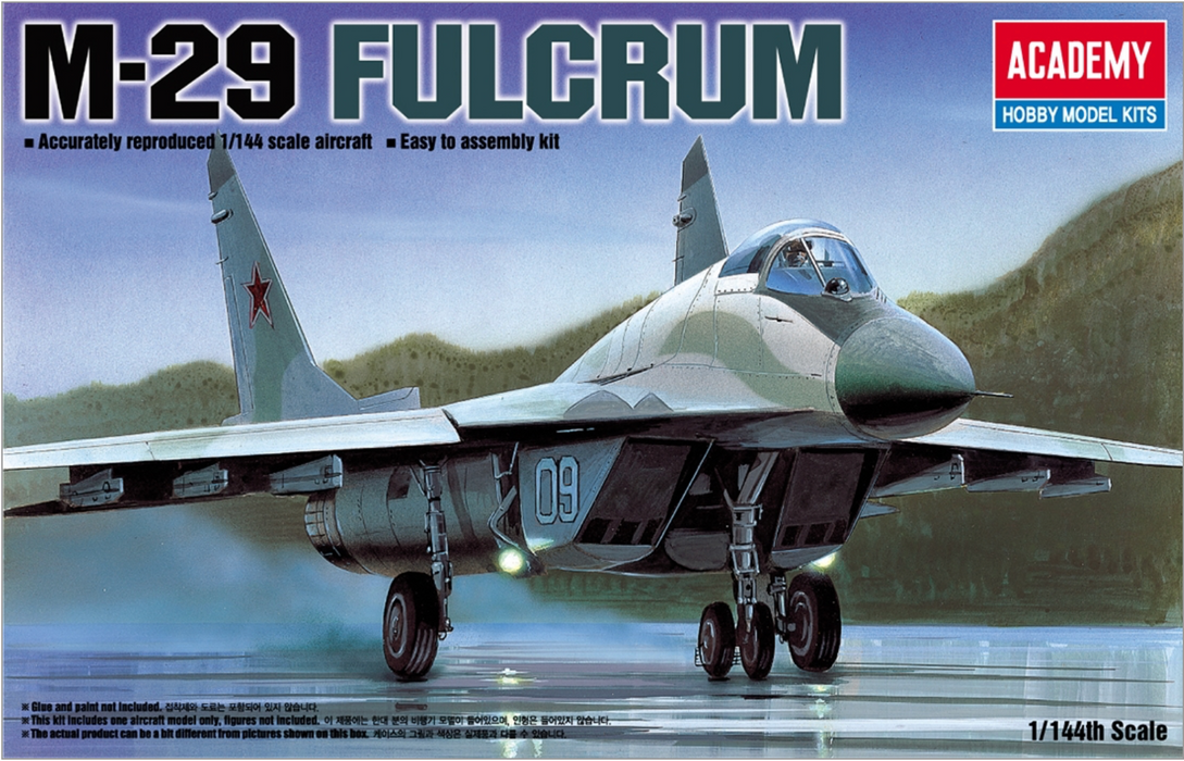 ACADEMY 12615 1/144 MiG-29 Fulcrum Fighter Jet Model Kit